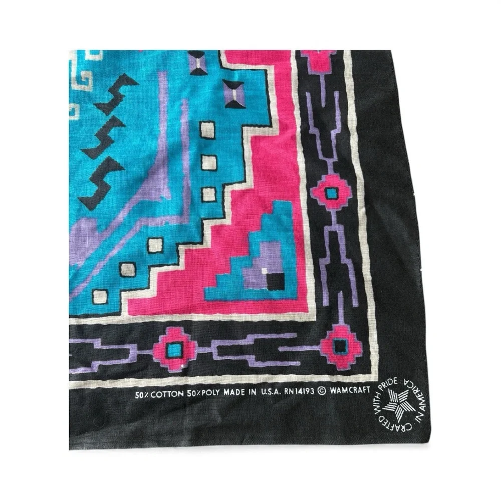 Vintage Wamcraft Southwestern Bandana – Made in USA